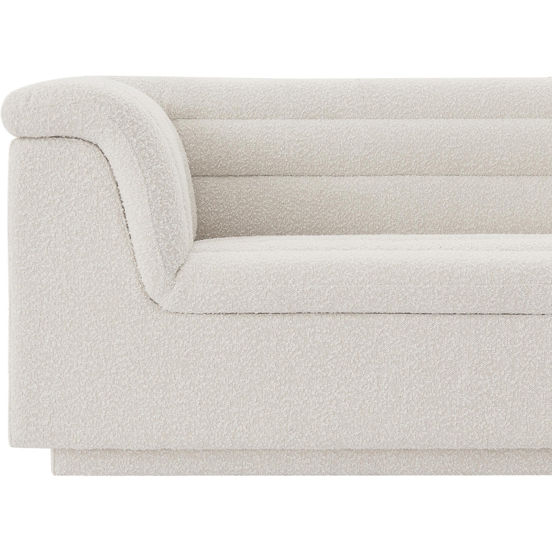 Meridian Cascade Cream Boucle Fabric Sofa IMAGE 11