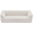 Meridian Cascade Cream Boucle Fabric Sofa IMAGE 4