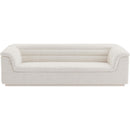Meridian Cascade Cream Boucle Fabric Sofa IMAGE 5