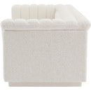 Meridian Cascade Cream Boucle Fabric Sofa IMAGE 6