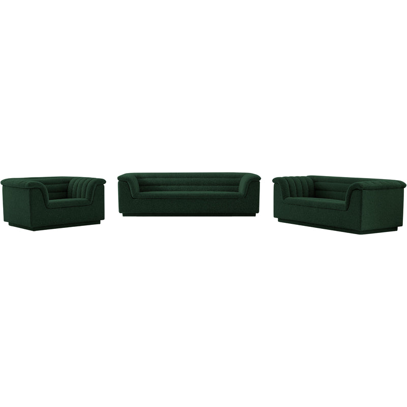 Meridian Cascade Green Boucle Fabric Chair IMAGE 15