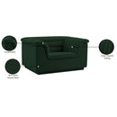 Meridian Cascade Green Boucle Fabric Chair IMAGE 19