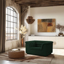 Meridian Cascade Green Boucle Fabric Chair IMAGE 2