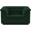 Meridian Cascade Green Boucle Fabric Chair IMAGE 5