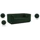Meridian Cascade Green Boucle Fabric Loveseat IMAGE 19