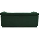 Meridian Cascade Green Boucle Fabric Loveseat IMAGE 3