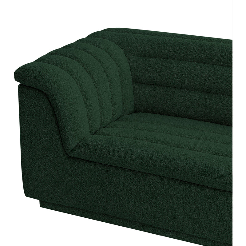 Meridian Cascade Green Boucle Fabric Sofa IMAGE 10