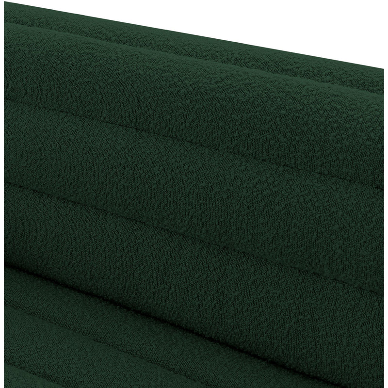 Meridian Cascade Green Boucle Fabric Sofa IMAGE 13