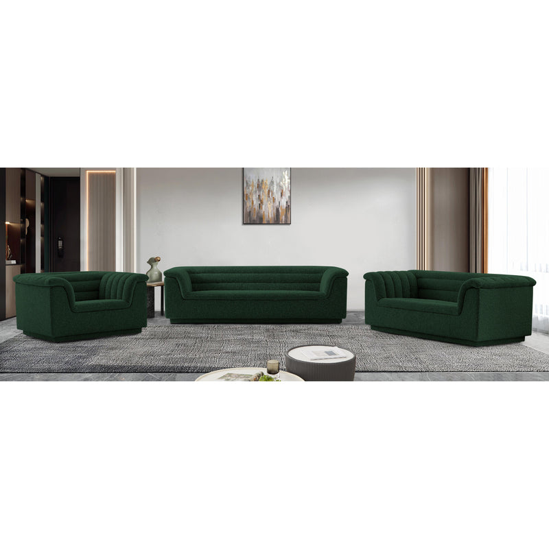 Meridian Cascade Green Boucle Fabric Sofa IMAGE 17