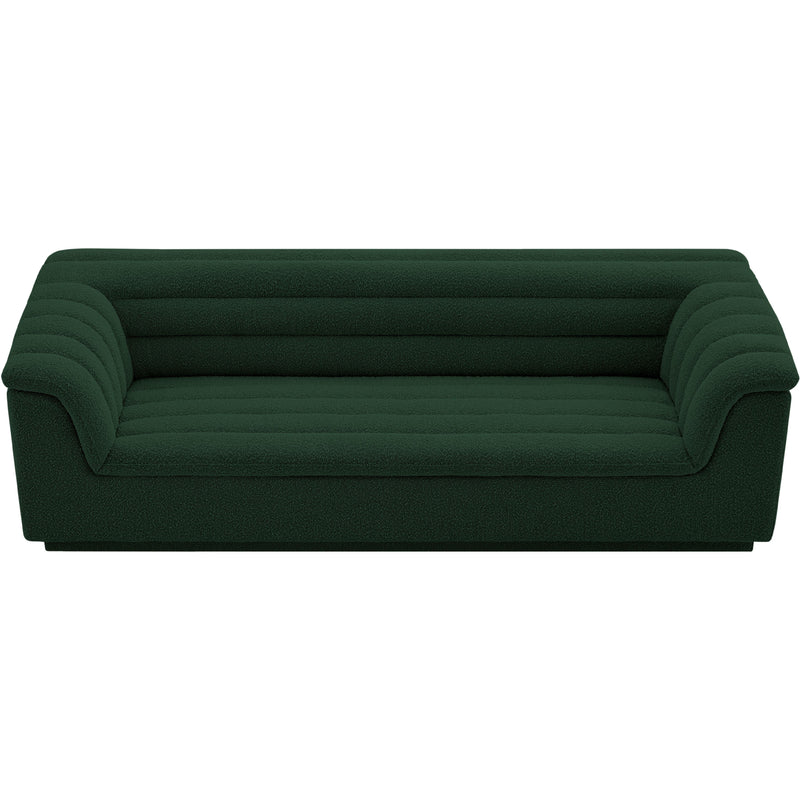 Meridian Cascade Green Boucle Fabric Sofa IMAGE 4