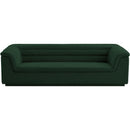 Meridian Cascade Green Boucle Fabric Sofa IMAGE 5