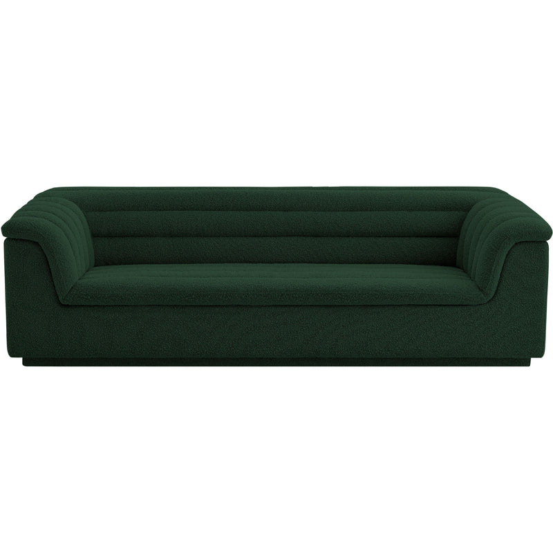 Meridian Cascade Green Boucle Fabric Sofa IMAGE 5