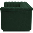 Meridian Cascade Green Boucle Fabric Sofa IMAGE 6