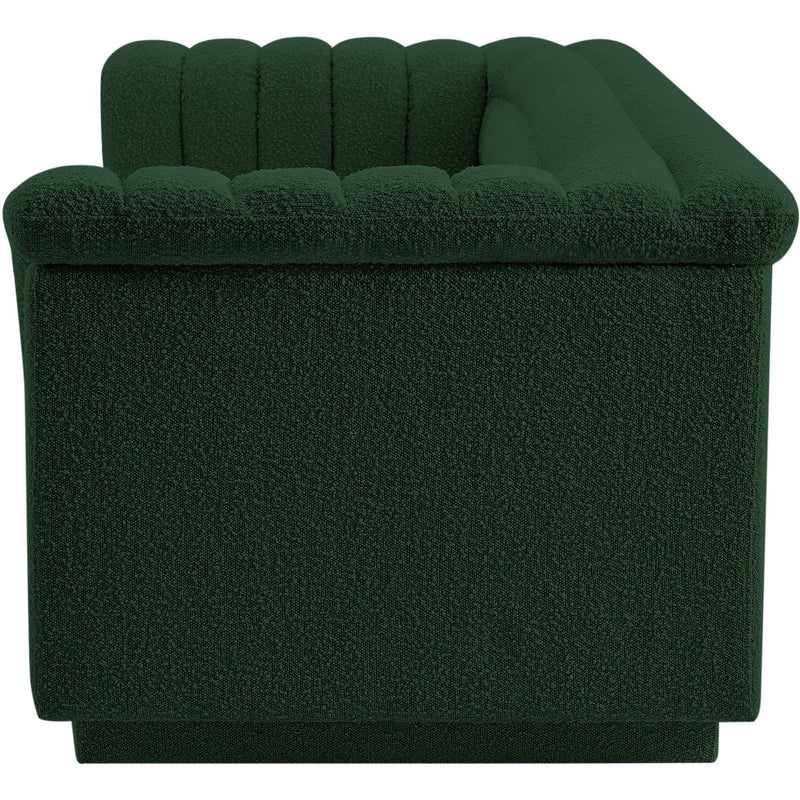 Meridian Cascade Green Boucle Fabric Sofa IMAGE 6
