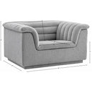 Meridian Cascade Grey Boucle Fabric Chair IMAGE 18