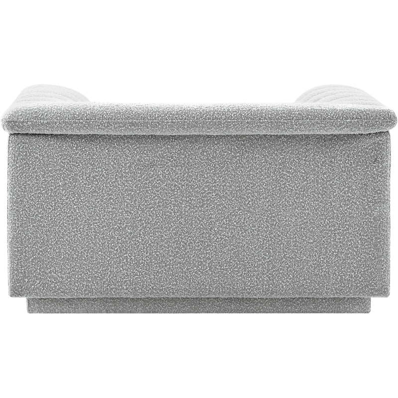 Meridian Cascade Grey Boucle Fabric Chair IMAGE 3