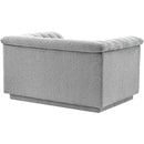 Meridian Cascade Grey Boucle Fabric Chair IMAGE 7