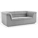 Meridian Cascade Grey Boucle Fabric Loveseat IMAGE 18