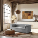 Meridian Cascade Grey Boucle Fabric Loveseat IMAGE 2