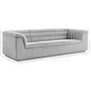 Meridian Cascade Grey Boucle Fabric Sofa IMAGE 18