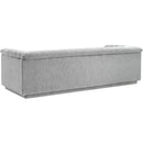 Meridian Cascade Grey Boucle Fabric Sofa IMAGE 7