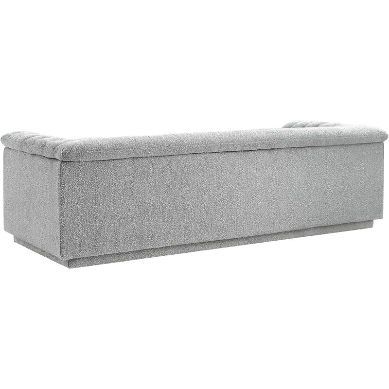 Meridian Cascade Grey Boucle Fabric Sofa IMAGE 7