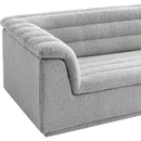 Meridian Cascade Grey Boucle Fabric Sofa IMAGE 8