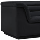 Meridian Cascade Black Velvet Fabric Chair IMAGE 10