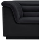 Meridian Cascade Black Velvet Fabric Chair IMAGE 11