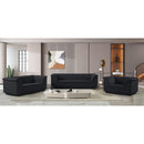 Meridian Cascade Black Velvet Fabric Chair IMAGE 16