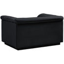 Meridian Cascade Black Velvet Fabric Chair IMAGE 4