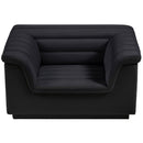 Meridian Cascade Black Velvet Fabric Chair IMAGE 6