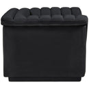 Meridian Cascade Black Velvet Fabric Chair IMAGE 7