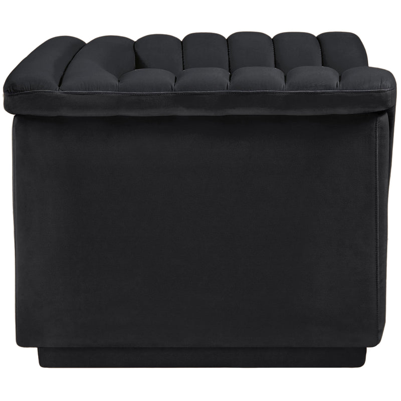 Meridian Cascade Black Velvet Fabric Chair IMAGE 7