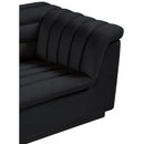 Meridian Cascade Black Velvet Fabric Chair IMAGE 8