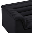 Meridian Cascade Black Velvet Fabric Chair IMAGE 9