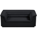 Meridian Cascade Black Velvet Fabric Loveseat IMAGE 6