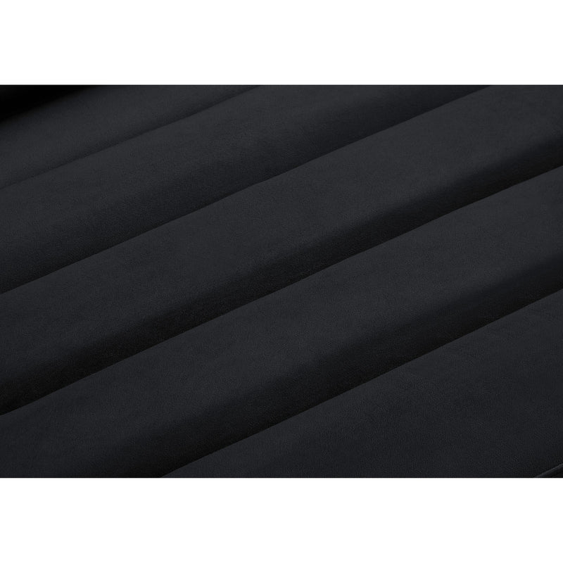 Meridian Cascade Black Velvet Fabric Sofa IMAGE 12