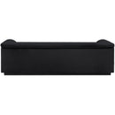 Meridian Cascade Black Velvet Fabric Sofa IMAGE 3