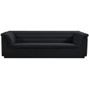 Meridian Cascade Black Velvet Fabric Sofa IMAGE 5