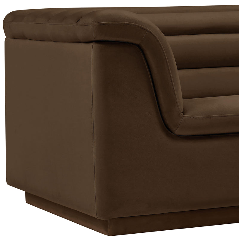 Meridian Cascade Brown Velvet Fabric Chair IMAGE 10