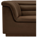 Meridian Cascade Brown Velvet Fabric Chair IMAGE 11