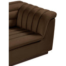 Meridian Cascade Brown Velvet Fabric Chair IMAGE 8