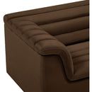 Meridian Cascade Brown Velvet Fabric Chair IMAGE 9