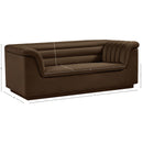 Meridian Cascade Brown Velvet Fabric Loveseat IMAGE 17