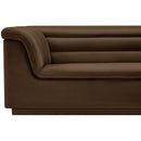 Meridian Cascade Brown Velvet Fabric Sofa IMAGE 11