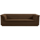 Meridian Cascade Brown Velvet Fabric Sofa IMAGE 5