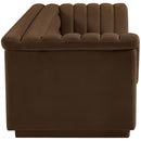 Meridian Cascade Brown Velvet Fabric Sofa IMAGE 7
