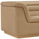 Meridian Cascade Camel Velvet Fabric Chair IMAGE 10