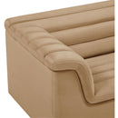 Meridian Cascade Camel Velvet Fabric Chair IMAGE 9